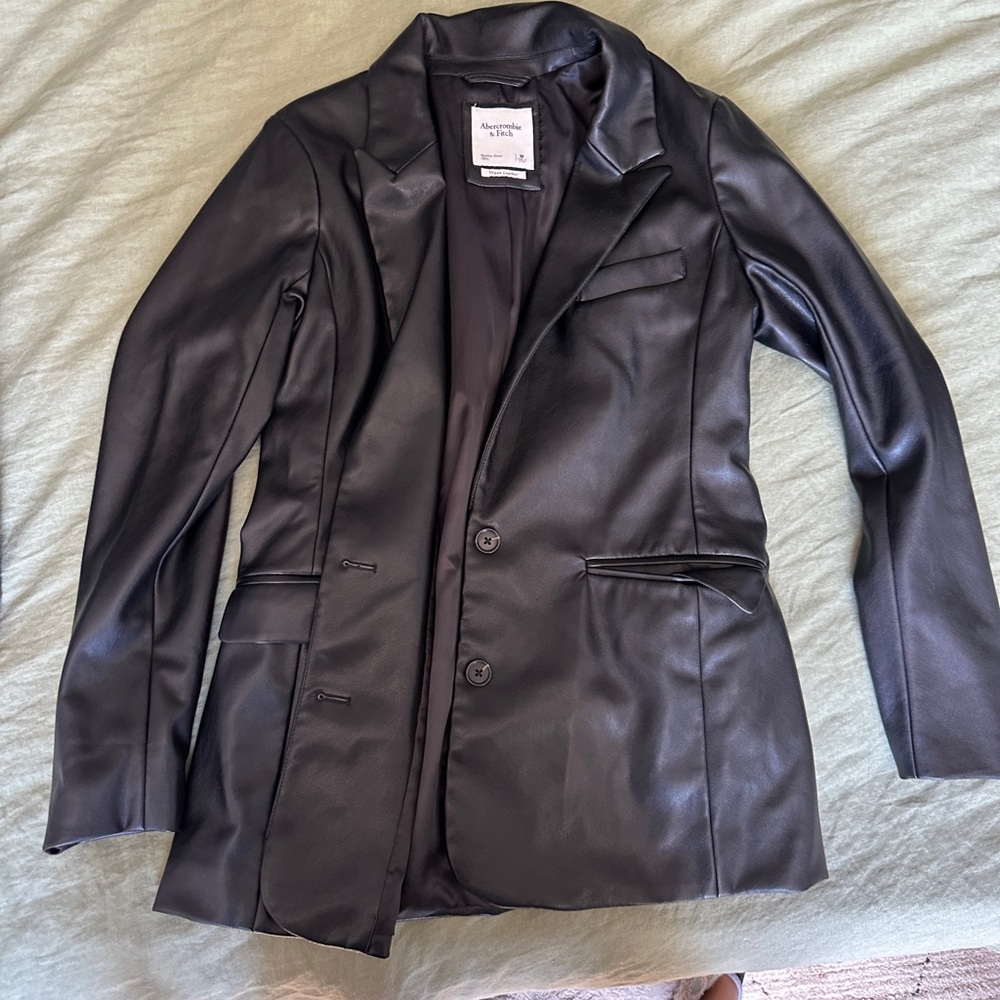 Abercrombie & Fitch Blazer Black Leather M